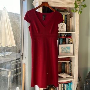 Flattering BCBG red dress!